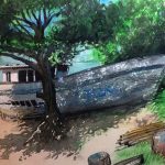 Estampa [ara a marca Blue Man. Ela mostra a faixa de areia da praia de Ipanema, onde nasceu a marca carioca. Em cada banhista presente, uma peça de coleções anteriores, ilustram essa imagem que se transformou em inúmeros produtos desta coleção que ficou ativa por dois anos ilustram essa imagem que se transformou em inúmeros produtos desta coleção que ficou ativa por dois anos Mais texto para ver como se comporta a deiferenca de tamanhos, ver se nano fica nenhuma parte separada e confusa.